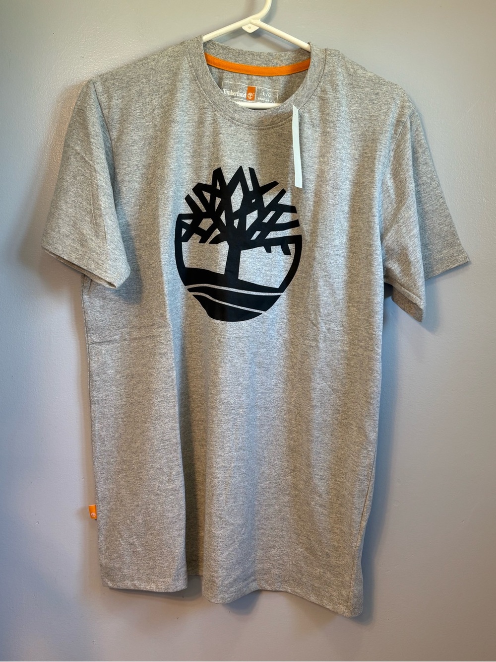 Timberland Men’s Kennebec River Tree Logo T-Shirt Grey Size Large NWT